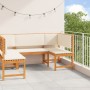 3-teiliges Gartenset mit Kissen aus massivem Akazienholz von , Gartenbänke - Ref: Foro24-3329105, Preis: 486,11 €, Rabatt: %