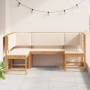 3-teiliges Gartenset mit Kissen aus massivem Akazienholz von , Gartenbänke - Ref: Foro24-3329105, Preis: 486,11 €, Rabatt: %