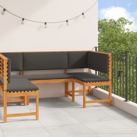3-teiliges Gartenset mit Kissen aus Akazienholz von , Gartenbänke - Ref: Foro24-3329106, Preis: 457,38 €, Rabatt: %