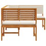 3-teiliges Gartenset mit Kissen aus massivem Akazienholz von , Gartenbänke - Ref: Foro24-3329105, Preis: 486,11 €, Rabatt: %