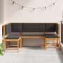 3-teiliges Gartenset mit Kissen aus Akazienholz von , Gartenbänke - Ref: Foro24-3329106, Preis: 457,38 €, Rabatt: %