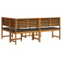 3-teiliges Gartenbistro-Set mit Kissen aus Akazienholz von , Gartenbänke - Ref: Foro24-3329108, Preis: 454,15 €, Rabatt: %