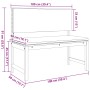 3-teiliges Gartenbistro-Set mit Kissen aus Akazienholz von , Gartenbänke - Ref: Foro24-3329108, Preis: 454,15 €, Rabatt: %