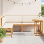 4-Piece Garden Dining Set with Acacia Wood Cushions by , garden benches - Ref: Foro24-3329109, Price: 580,87 €, Discount: %