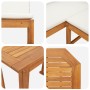 4-Piece Garden Dining Set with Acacia Wood Cushions by , garden benches - Ref: Foro24-3329109, Price: 580,87 €, Discount: %