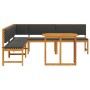 4-Piece Garden Dining Set with Solid Acacia Wood Cushions by , garden benches - Ref: Foro24-3329110, Price: 577,85 €, Discoun...