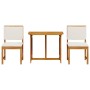 3-Piece Garden Bistro Set with Solid Acacia Wood Cushions by , Garden tables - Ref: Foro24-3329111, Price: 223,74 €, Discount: %