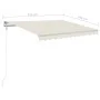Toldo retráctil manual con postes crema 3,5x2,5 m de vidaXL, Toldos - Ref: Foro24-3069917, Precio: 494,02 €, Descuento: %
