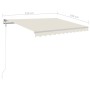 Toldo retráctil manual con postes crema 3,5x2,5 m de vidaXL, Toldos - Ref: Foro24-3069917, Precio: 460,02 €, Descuento: %