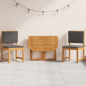 3-Piece Solid Acacia Wood Garden Dining Set by , Garden tables - Ref: Foro24-3329112, Price: 224,23 €, Discount: %