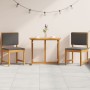 Conjunto de Comedor de Jardín de 3 Piezas de Madera Maciza de