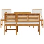 5-Piece Garden Dining Set made of Solid Acacia Wood by , Garden tables - Ref: Foro24-3329115, Price: 435,03 €, Discount: %