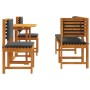5-Piece Garden Dining Set with Acacia Wood Cushions by , Garden tables - Ref: Foro24-3329116, Price: 436,41 €, Discount: %