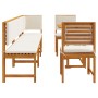 6-piece garden dining set with solid acacia wood cushions by , Garden tables - Ref: Foro24-3329117, Price: 553,87 €, Discount: %