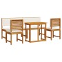 5-Piece Garden Dining Set with Solid Acacia Wood Cushions by , Garden tables - Ref: Foro24-3329119, Price: 450,08 €, Discount: %