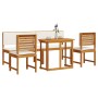 5-Piece Garden Dining Set with Solid Acacia Wood Cushions by , Garden tables - Ref: Foro24-3329119, Price: 450,08 €, Discount: %