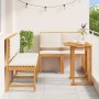 5-Piece Garden Dining Set with Solid Acacia Wood Cushions by , Garden tables - Ref: Foro24-3329119, Price: 450,08 €, Discount: %
