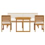 5-Piece Garden Dining Set with Solid Acacia Wood Cushions by , Garden tables - Ref: Foro24-3329119, Price: 450,08 €, Discount: %