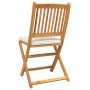 Klappbare Gartenstühle mit weißem Kissen 4 Stück aus massivem Akazienholz von , Gartenstühle - Ref: Foro24-3329121, Preis: 18...