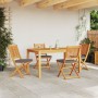 Sillas de Jardín Plegables con Cojín Gris de 4 piezas en Madera Maciza de Acacia de , Sillas de jardín - Ref: Foro24-3329122,...