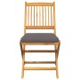 4-piece Folding Garden Chairs with Cushion in Solid Acacia Wood by , Garden chairs - Ref: Foro24-3329122, Price: 185,87 €, Di...