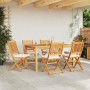 Klappbare Gartenstühle mit weißem Kissen 6 Stück aus massivem Akazienholz von , Gartenstühle - Ref: Foro24-3329125, Preis: 27...