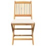 Folding Garden Chairs with White Cushion 6pcs Solid Acacia Wood by , Garden chairs - Ref: Foro24-3329127, Price: 301,33 €, Di...