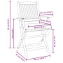 Folding Garden Chairs with White Cushion 6pcs Solid Acacia Wood by , Garden chairs - Ref: Foro24-3329127, Price: 301,33 €, Di...