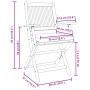 Klappbare Gartenstühle mit grauem Kissen 8 Stück aus massivem Akazienholz von , Gartenstühle - Ref: Foro24-3329132, Preis: 42...