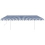 Manuell einziehbare Markise mit blauen und weißen Stangen 5x3 m von vidaXL, Markisen - Ref: Foro24-3069976, Preis: 504,56 €, ...