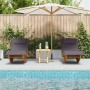 Sun Lounger Set of 2 Dark Grey by , Garden chairs - Ref: Foro24-3329135, Price: 399,69 €, Discount: %