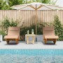 Sonnenliege 2er-Set Beige Holz und Polsterstoff Large von , Gartenstühle - Ref: Foro24-3329136, Preis: 263,76 €, Rabatt: %