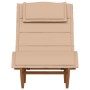 Sonnenliege 2er-Set Beige Holz und Polsterstoff Large von , Gartenstühle - Ref: Foro24-3329136, Preis: 263,76 €, Rabatt: %