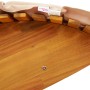 Tumbona de sol Set de 2 Beige Madera y tela tapizada Grande