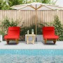 Tumbona Set de 2 Rojo Madera y Tela Estándar Plegable de , Sillas de jardín - Ref: Foro24-3329138, Precio: 269,82 €, Descuent...