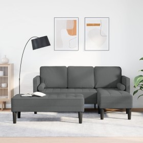 Sofá en forma de L Juego de 2 Gris oscuro Poliéster de , Sofás - Ref: Foro24-3329253, Precio: 362,00 €, Descuento: %