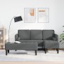 Sofá en forma de L Juego de 2 Gris oscuro Poliéster de , Sofás - Ref: Foro24-3329253, Precio: 362,00 €, Descuento: %