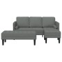 Sofá en forma de L Juego de 2 Gris oscuro Poliéster de , Sofás - Ref: Foro24-3329253, Precio: 362,00 €, Descuento: %