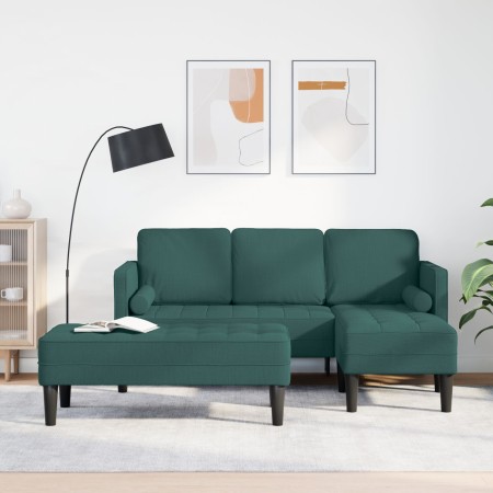 2-teilige Sofagarnitur mit dunkelgrünen Stoffkissen von , Sofas - Ref: Foro24-3329256, Preis: 324,49 €, Rabatt: %