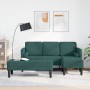 2-teilige Sofagarnitur mit dunkelgrünen Stoffkissen von , Sofas - Ref: Foro24-3329256, Preis: 324,49 €, Rabatt: %