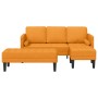 2-teilige Sofagarnitur mit Kissen aus senffarbenem Stoff von , Sofas - Ref: Foro24-3329260, Preis: 328,84 €, Rabatt: %