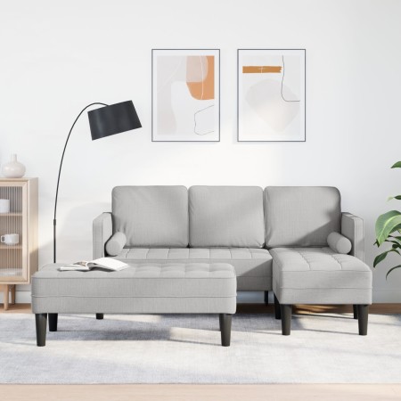 2-Piece Sofa Set with Cushions in Cloud Grey Fabric by , Sofas - Ref: Foro24-3329261, Price: 375,45 €, Discount: %