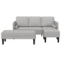 2-Piece Sofa Set with Cushions in Cloud Grey Fabric by , Sofas - Ref: Foro24-3329261, Price: 375,45 €, Discount: %