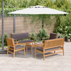 5-teiliges Gartensofa-Set mit Kissen aus massivem Akazienholz von , Outdoor-Sofas - Ref: Foro24-3331814, Preis: 498,58 €, Rab...