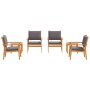 6-Piece Garden Dining Set with Solid Acacia Wood Cushions by , Outdoor sofas - Ref: Foro24-3331816, Price: 397,32 €, Discount: %