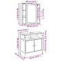 2-teiliges Badmöbel-Set aus Altholz und Holzwerkstoff von , Badezimmermöbel - Ref: Foro24-3332499, Preis: 110,33 €, Rabatt: %