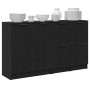 Buffets 3 pcs Black Oak Wood by , Sideboards - Ref: Foro24-3332500, Price: 127,98 €, Discount: %