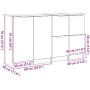 Buffets 3 Stück Schwarzes Eichenholz von , Sideboards - Ref: Foro24-3332500, Preis: 128,14 €, Rabatt: %