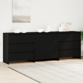 Sets mit 3 Brettern aus schwarzem Eichenholz von , Sideboards - Ref: Foro24-3332501, Preis: 235,49 €, Rabatt: %