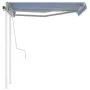 Toldo manual retráctil con LED azul y blanco 3x2,5 m de vidaXL, Toldos - Ref: Foro24-3069896, Precio: 319,14 €, Descuento: %
